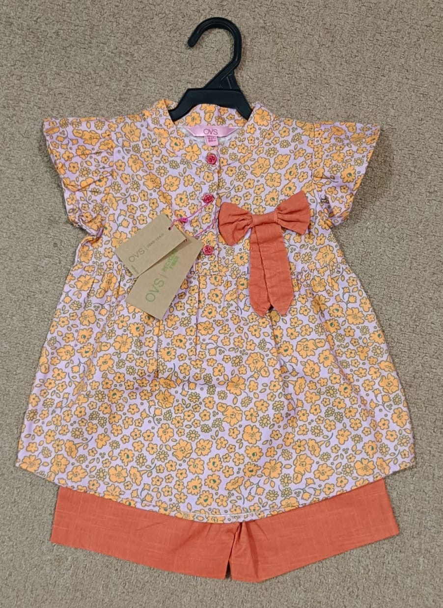 Kids' floral top and shorts set